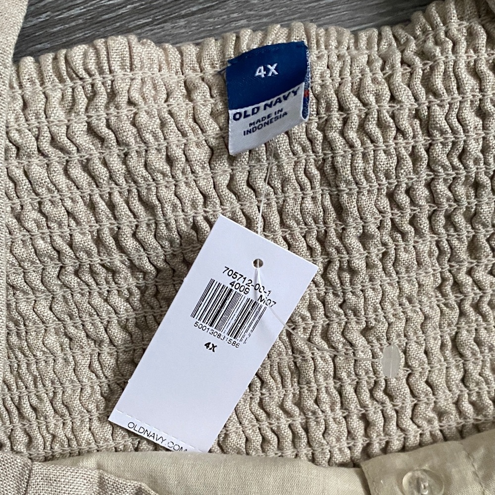 Old Navy Puff Sleeve Linen Blend Mini Dress, NWT, Retails $45, Multiple Sizes - Picture 7 of 7